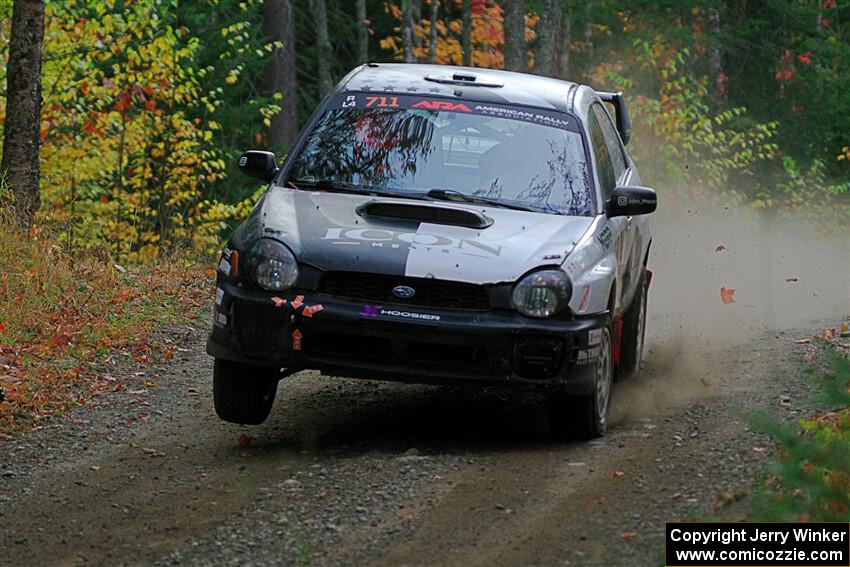 John Farrow / Michael Farrow Subaru WRX on SS10, Al's Playground II.