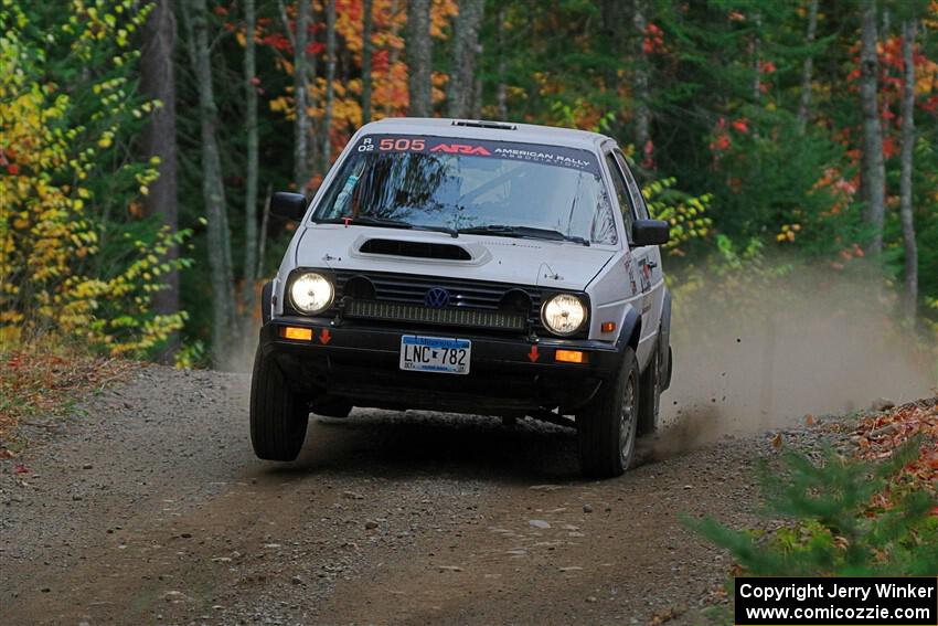 Josh Nykanen / Charlotte Himes VW GTI on SS10, Al's Playground II.