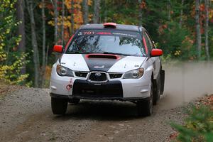 Jason Cook / Maggie Tu Subaru WRX on SS10, Al's Playground II.