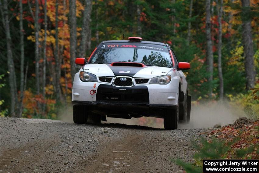 Jason Cook / Maggie Tu Subaru WRX on SS10, Al's Playground II.