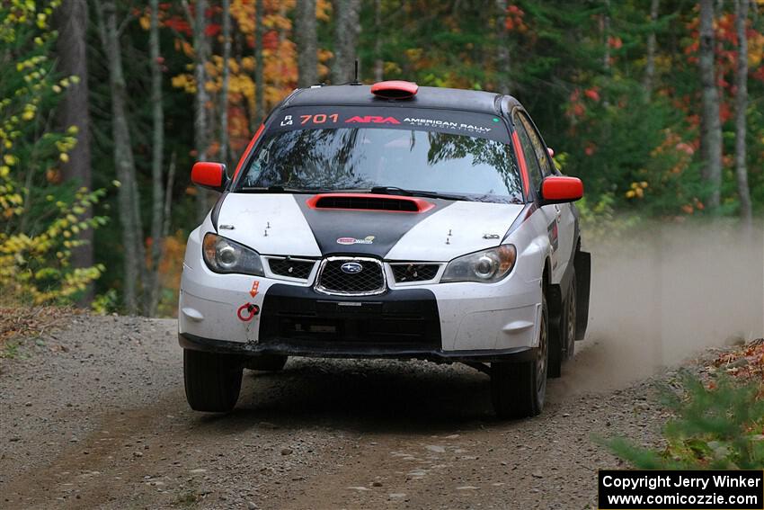 Jason Cook / Maggie Tu Subaru WRX on SS10, Al's Playground II.