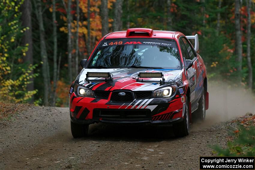 Andrew Layton / Joe Layton Subaru Impreza on SS10, Al's Playground II.