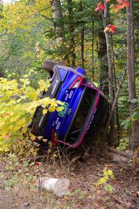 Lia Block / Keaton Williams Subaru WRX ARA24 had a big off on SS10, Al's Playground II.