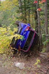 Lia Block / Keaton Williams Subaru WRX ARA24 had a big off on SS10, Al's Playground II.