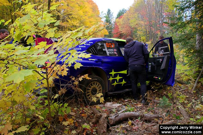 Lia Block / Keaton Williams Subaru WRX ARA24 had a big off on SS10, Al's Playground II.