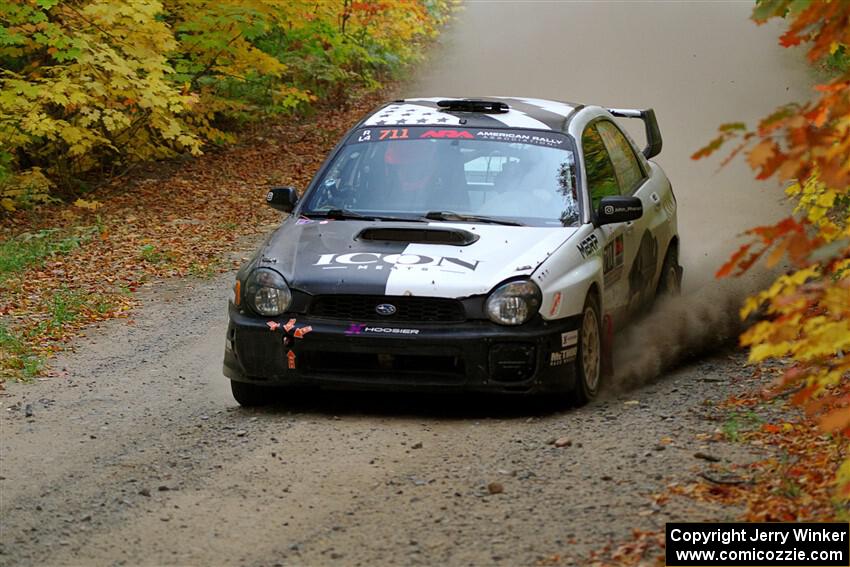 John Farrow / Michael Farrow Subaru WRX on SS15, Double Trouble.