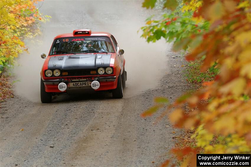 Mike Hurst / Randall Short Ford Capri on SS15, Double Trouble.