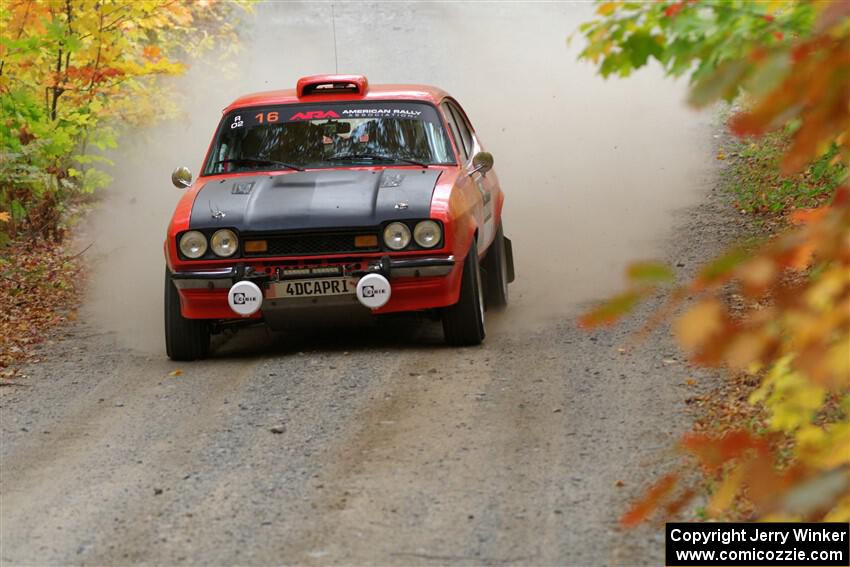 Mike Hurst / Randall Short Ford Capri on SS15, Double Trouble.