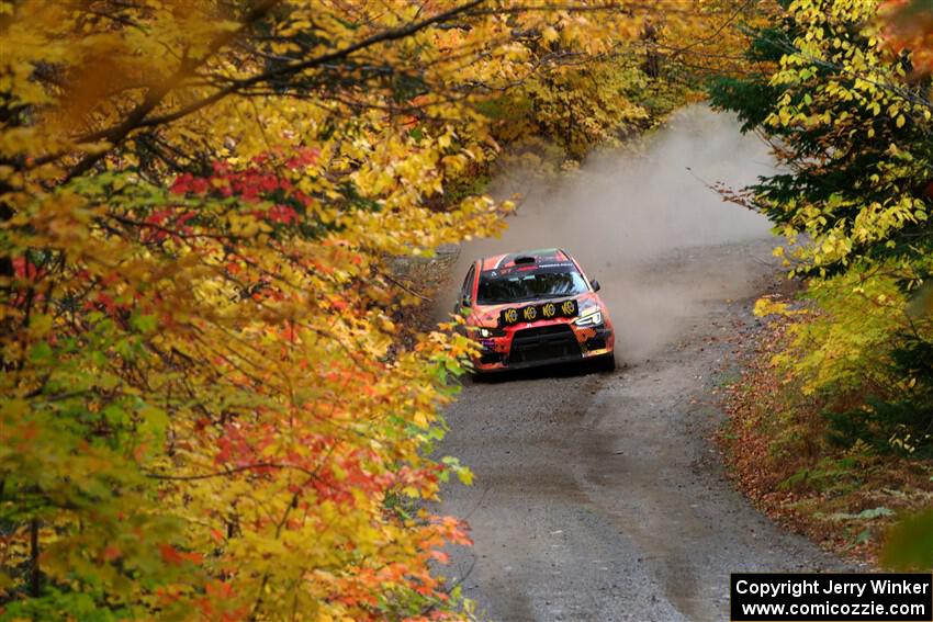 Sumit Panjabi / Zack Goldstein Mitsubishi Lancer Evo X on SS15, Double Trouble.