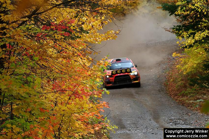 Sumit Panjabi / Zack Goldstein Mitsubishi Lancer Evo X on SS15, Double Trouble.