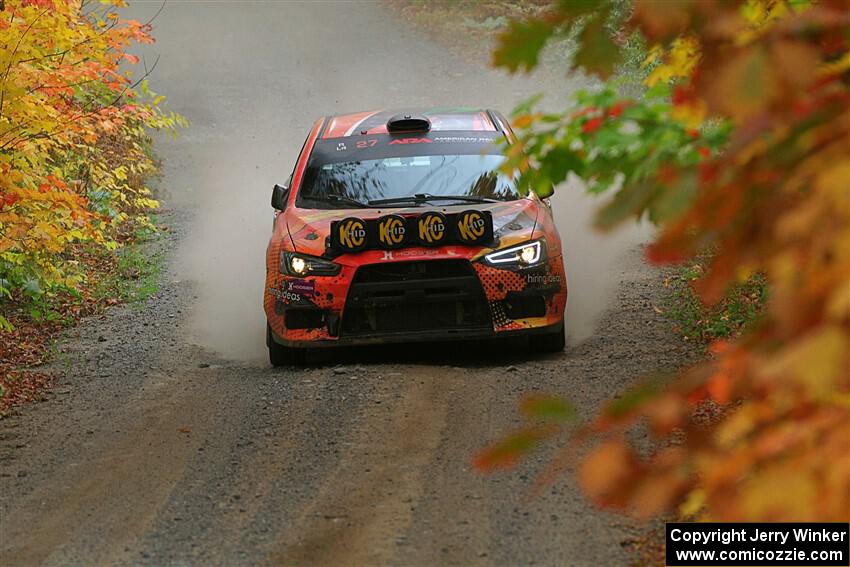 Sumit Panjabi / Zack Goldstein Mitsubishi Lancer Evo X on SS15, Double Trouble.