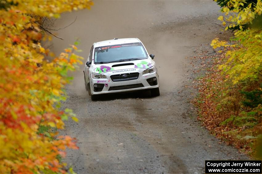 Jamey Randall / Andrew Rausch Subaru WRX on SS15, Double Trouble.