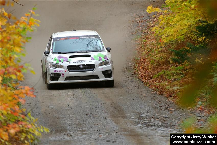 Jamey Randall / Andrew Rausch Subaru WRX on SS15, Double Trouble.