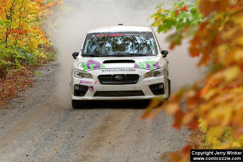 Jamey Randall / Andrew Rausch Subaru WRX on SS15, Double Trouble.