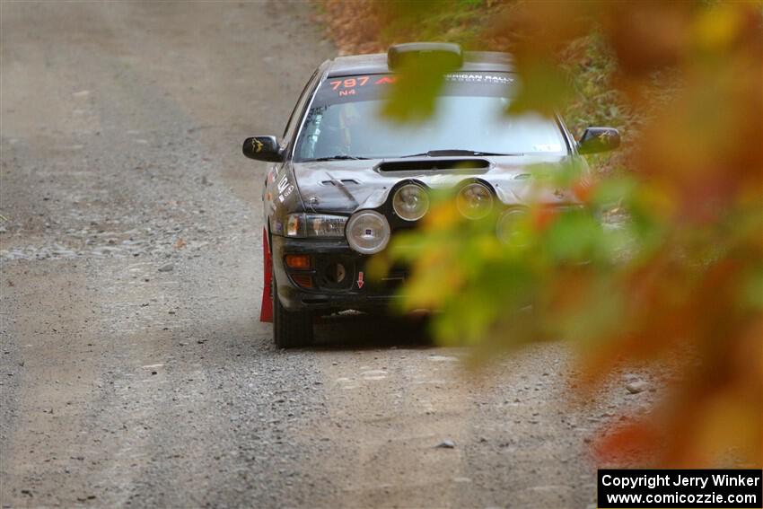 Ryan Pryzbylkowski / Stefan Trajkov Subaru Impreza slows to a stop on SS15, Double Trouble.