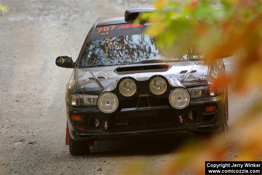 Ryan Pryzbylkowski / Stefan Trajkov Subaru Impreza slows to a stop on SS15, Double Trouble.