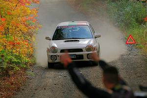 Ivo Draganov / Vladimir Yanev Subaru WRX Wagon on SS15, Double Trouble.