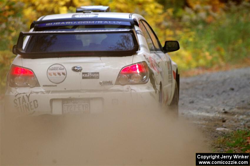 Scott Crouch / Elizabeth Crouch Subaru WRX on SS15, Double Trouble.