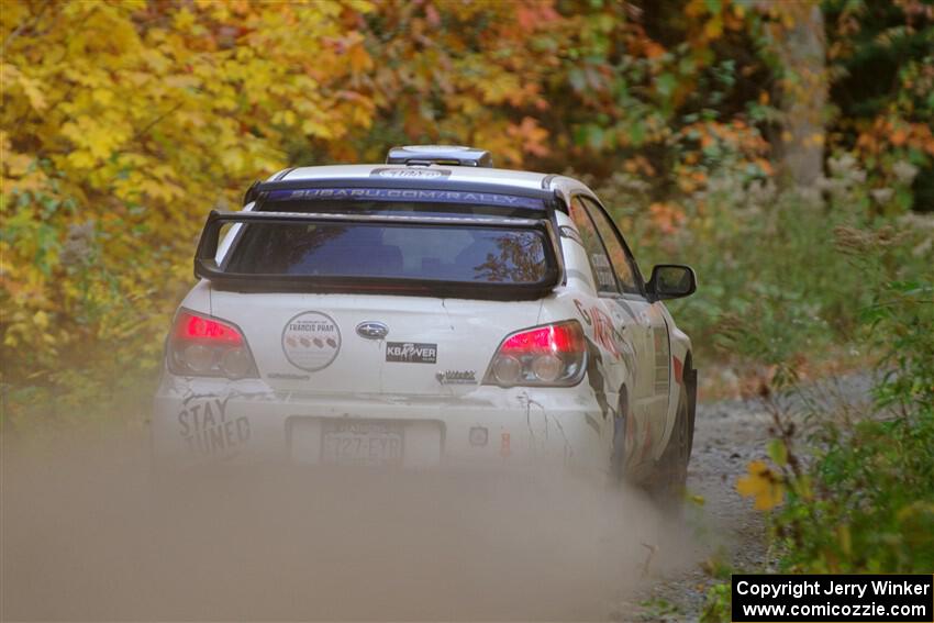 Scott Crouch / Elizabeth Crouch Subaru WRX on SS15, Double Trouble.