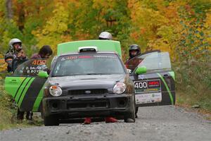 Brandon Boyd / Daniel Salive Subaru Impreza Wagon before the start of SS15, Double Trouble.