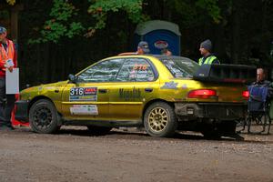 Sean Costello / Steve Blomquist-Scanlan Subaru Impreza 2.5RS prepares for the start of SS16, Mount Marquette.