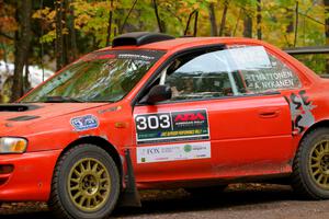 Travis Mattonen / Anikka Nykanen Subaru Impreza prepares for the start of SS16, Mount Marquette.