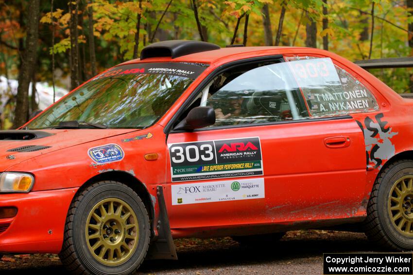 Travis Mattonen / Anikka Nykanen Subaru Impreza prepares for the start of SS16, Mount Marquette.