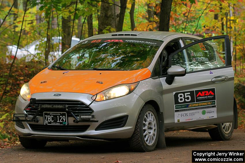 Brent Lucio / Tim Kohlmann Ford Fiesta prepares for the start of SS16, Mount Marquette.