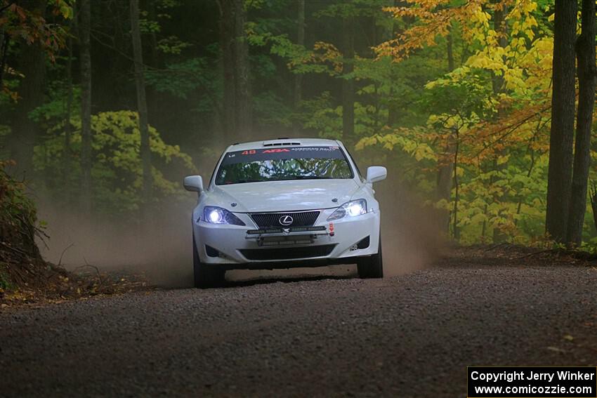 John Barnett / Matt Vaught Lexus IS250 on SS16, Mount Marquette.