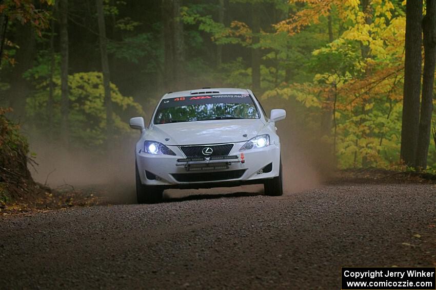 John Barnett / Matt Vaught Lexus IS250 on SS16, Mount Marquette.