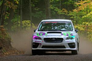 Jamey Randall / Andrew Rausch Subaru WRX on SS16, Mount Marquette.