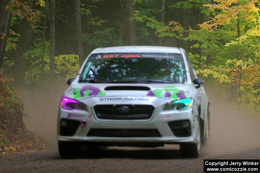 Jamey Randall / Andrew Rausch Subaru WRX on SS16, Mount Marquette.