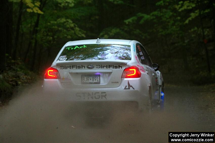 Jamey Randall / Andrew Rausch Subaru WRX on SS16, Mount Marquette.