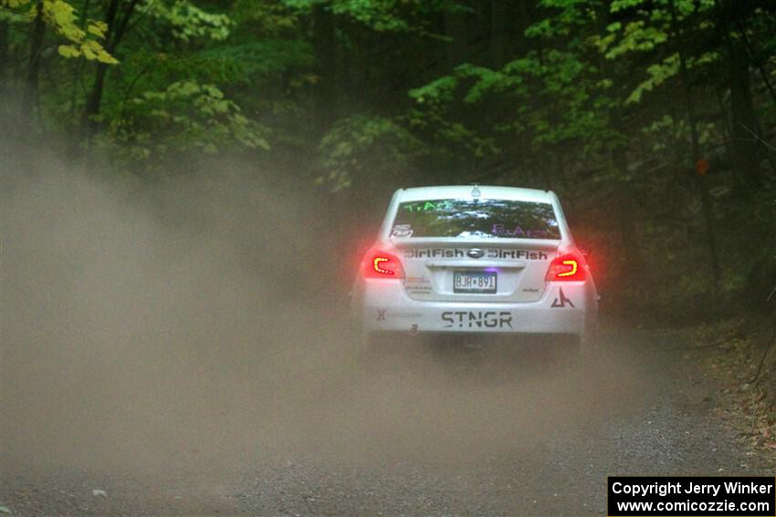 Jamey Randall / Andrew Rausch Subaru WRX on SS16, Mount Marquette.