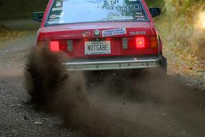 Levi Johnson / Griffin Johnson BMW 325e on SS16, Mount Marquette.