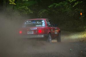 Levi Johnson / Griffin Johnson BMW 325e on SS16, Mount Marquette.