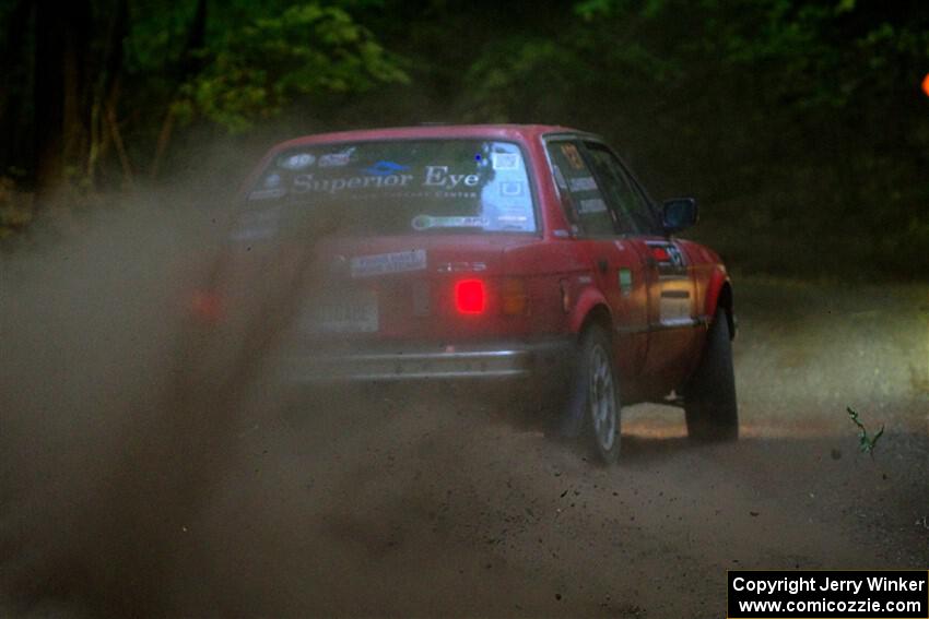 Levi Johnson / Griffin Johnson BMW 325e on SS16, Mount Marquette.