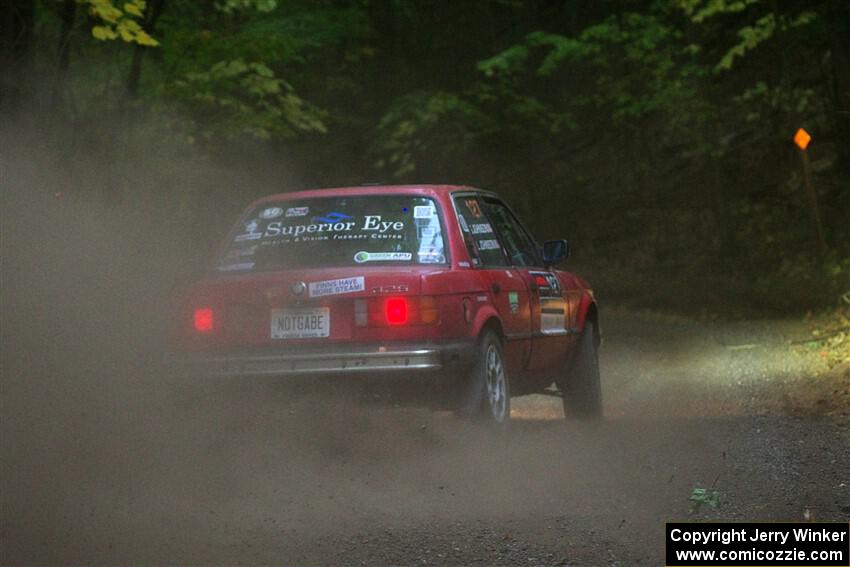 Levi Johnson / Griffin Johnson BMW 325e on SS16, Mount Marquette.