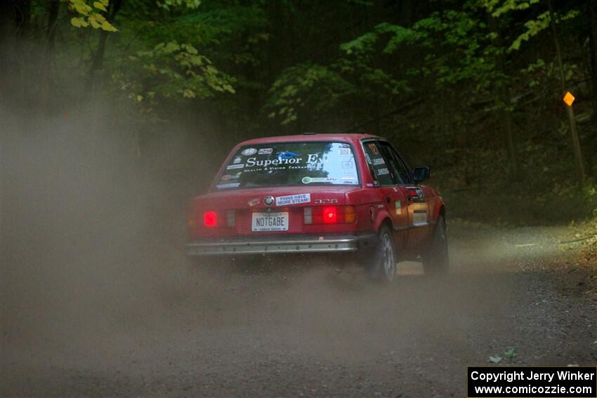 Levi Johnson / Griffin Johnson BMW 325e on SS16, Mount Marquette.