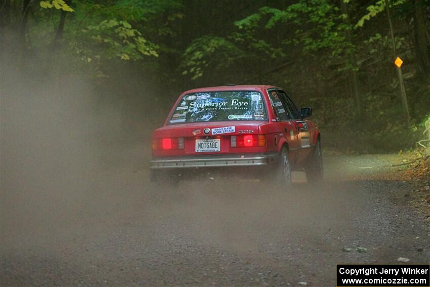 Levi Johnson / Griffin Johnson BMW 325e on SS16, Mount Marquette.