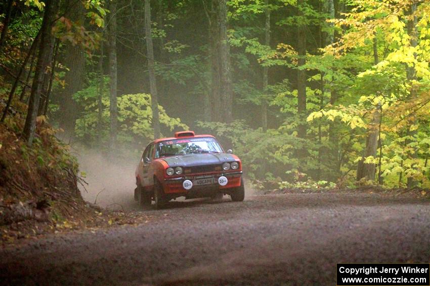 Mike Hurst / Randall Short Ford Capri on SS16, Mount Marquette.