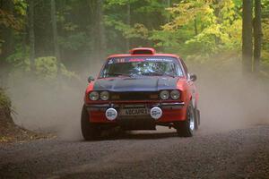 Mike Hurst / Randall Short Ford Capri on SS16, Mount Marquette.