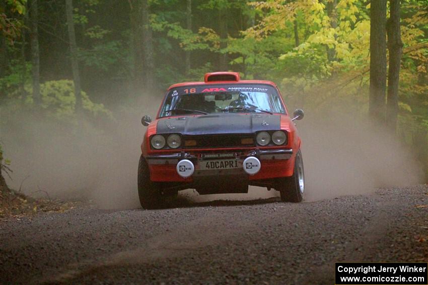 Mike Hurst / Randall Short Ford Capri on SS16, Mount Marquette.