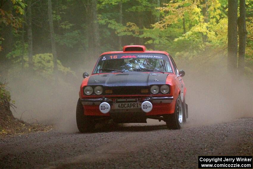 Mike Hurst / Randall Short Ford Capri on SS16, Mount Marquette.