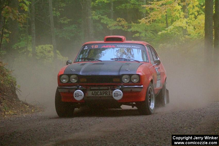 Mike Hurst / Randall Short Ford Capri on SS16, Mount Marquette.