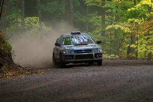 Dylan Gondyke / Zach Stewart Subaru Impreza on SS16, Mount Marquette.