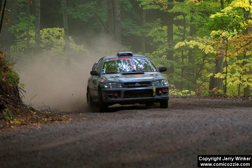 Dylan Gondyke / Zach Stewart Subaru Impreza on SS16, Mount Marquette.