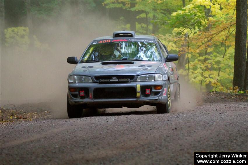 Dylan Gondyke / Zach Stewart Subaru Impreza on SS16, Mount Marquette.