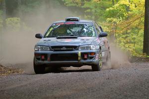 Dylan Gondyke / Zach Stewart Subaru Impreza on SS16, Mount Marquette.