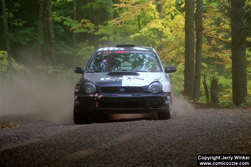 John Farrow / Michael Farrow Subaru WRX on SS16, Mount Marquette.